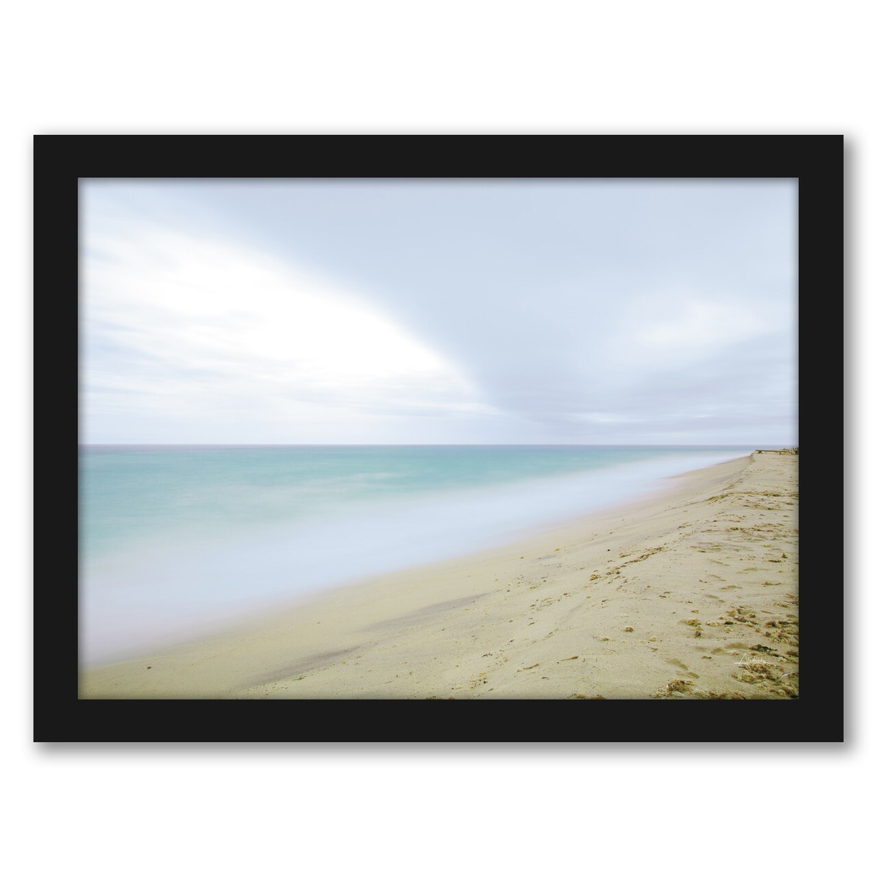 Early Morning Beach by Aledanda Black Framed Print 8x10 - Americanflat